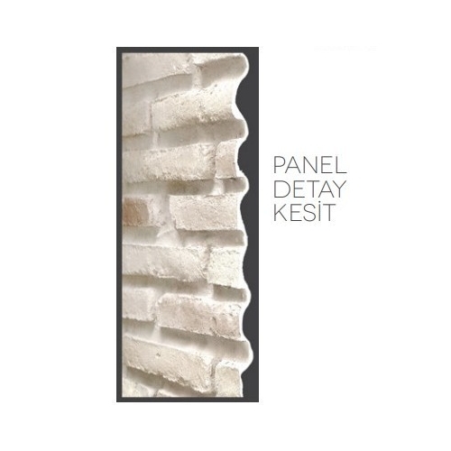 Europanel tuğla görünümlü duvar kaplama paneli detaylı kesit görünümü ve dokusu.