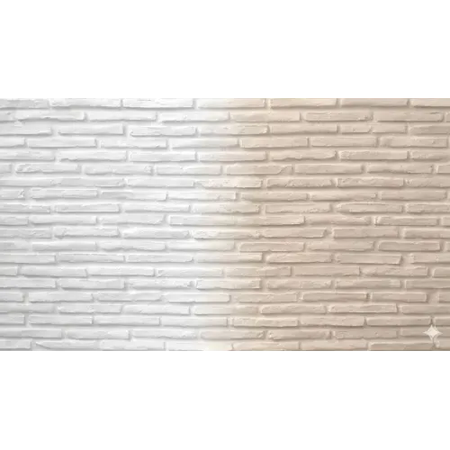 Beyaz tuğla desenli duvar kaplama paneli yüzey dokusu