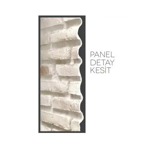 Tuğla görünümlü duvar paneli detay kesiti